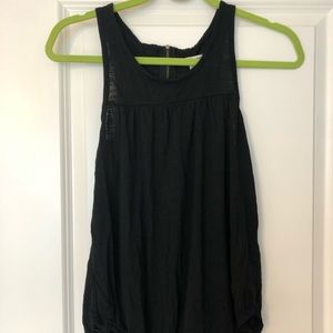 Black tank with zipper on the back!